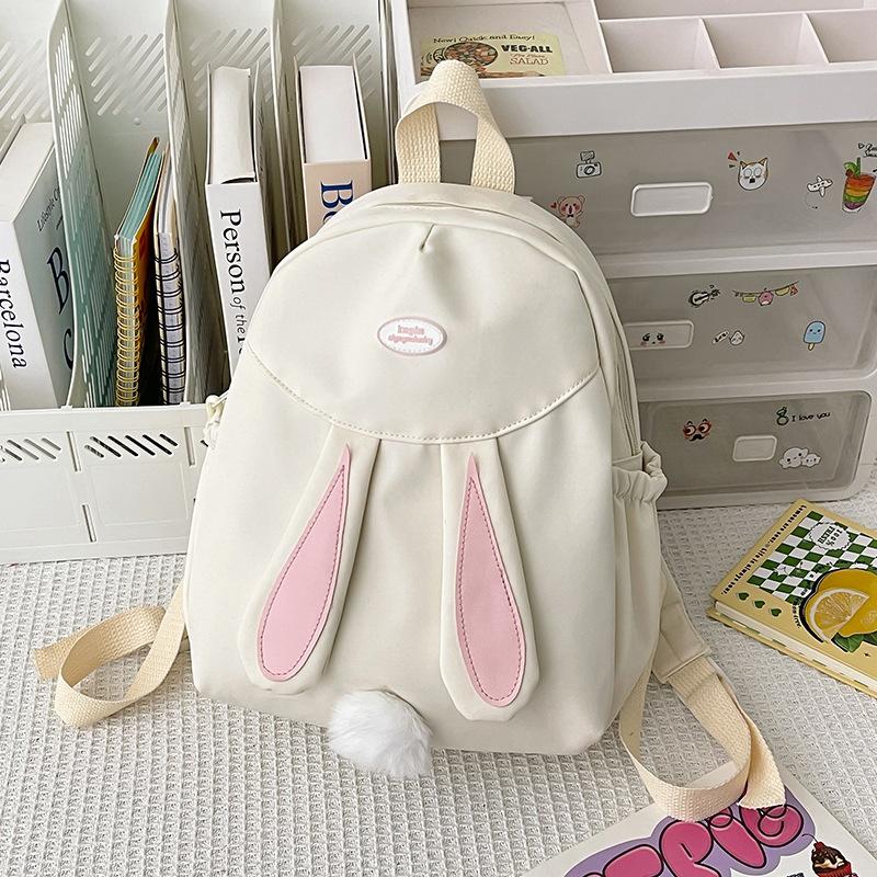 Cute Girl Backpack Middle School Students High School Students Bag Simple and Versatile New Bunny Tide Primary School Backpack