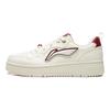 Li Ning Tianji Soft Slip Resistant, Abrasion Resistant, Height Increasing Low Top Skateboard Shoes Women's White Red AGCW068-5