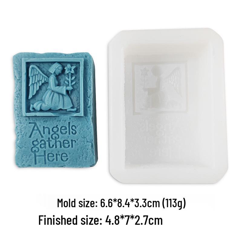 Retro Praying Angel Garden Fairy Silicone Mold for Soap, Candle, or Plaster Epoxy
