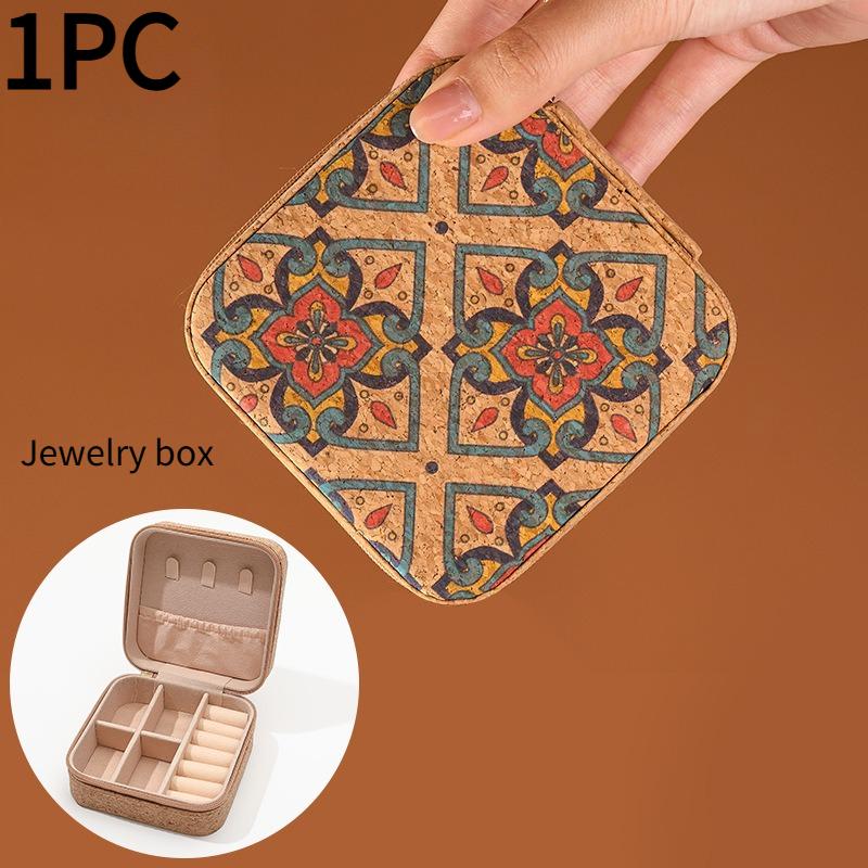 

1PC New Portable Travel Jewelry Storage Box Jewelry Box Compact Ring Packaging Jewelry Box 10*10*5CM