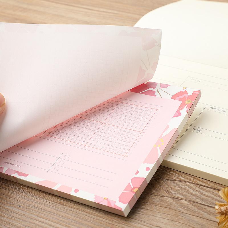 idea fresh and portable schedule Gift progress planner blank tear off weekly plan not Memo pad Kawai stationery School Supplies