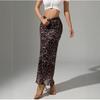 2025 Spring/Summer Leopard Print High-Waisted Slimming Skirt