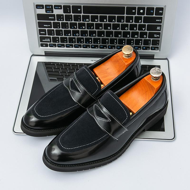 

Men s small leather shoes large size new casual shoes one pedal Doudou shoes foreign trade loafers business leather shoes men 46