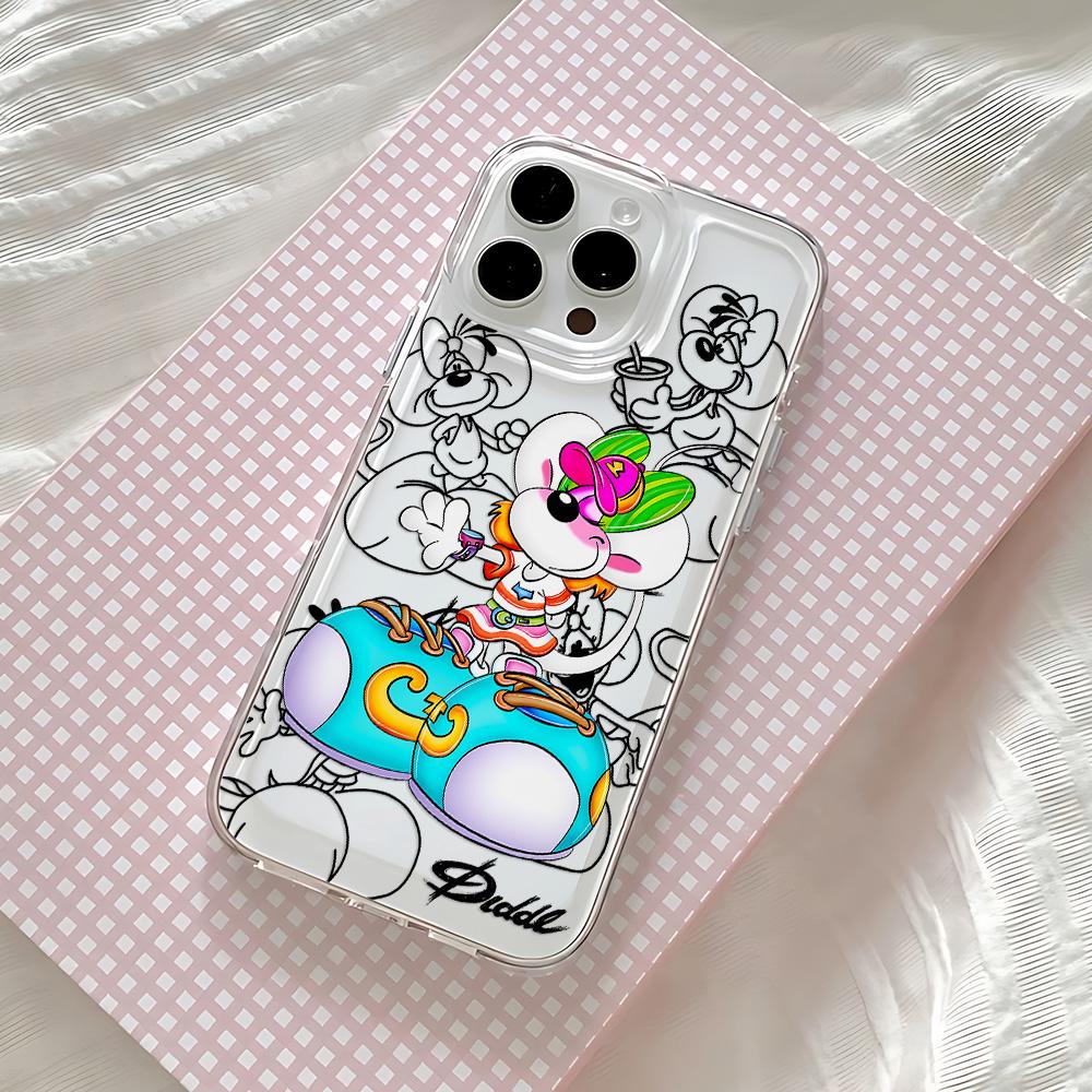 Coque de téléphone Cartoon Diddls Souris Pour Samsung Galaxy S26 S25 S24 S23 S22 S21 S20 FE Note20 Note10 Edge Plus Ultra Lite 5G Housse