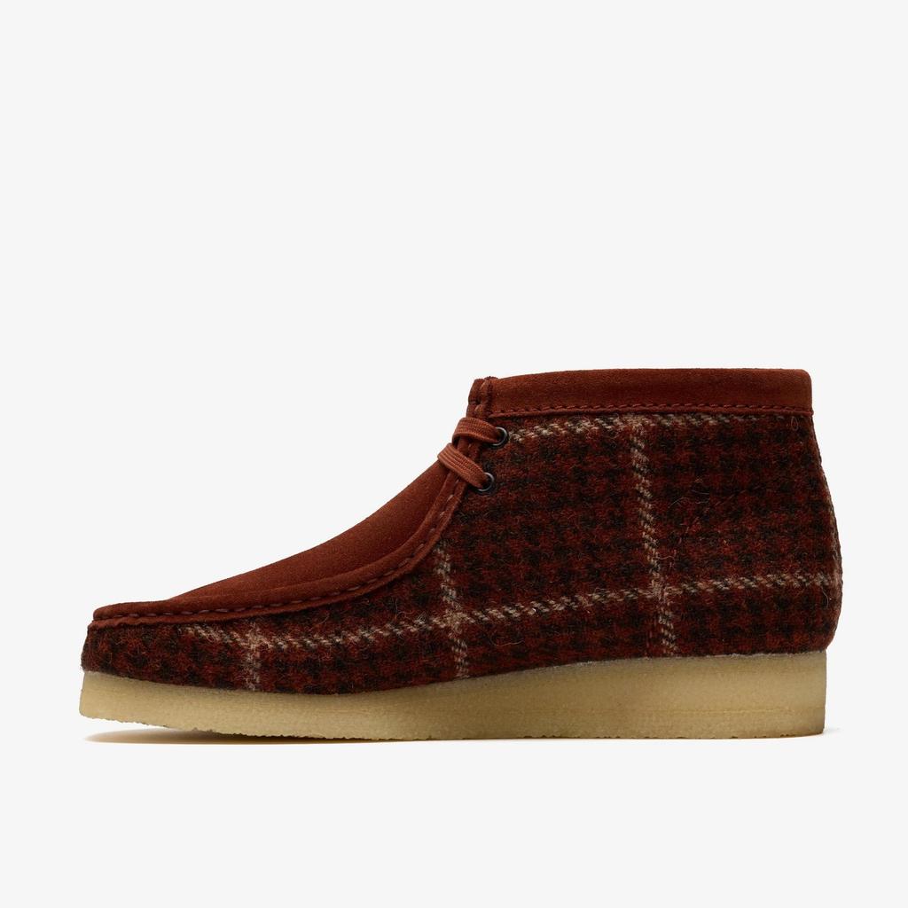 26182793 Harris Tweed A Clarks Wallabee Boot Rust Tweed Combi ( Men's )