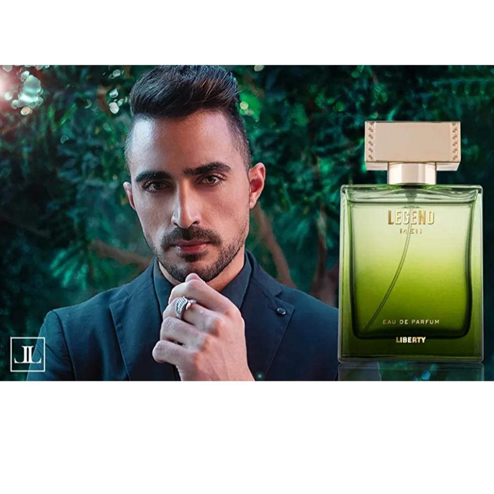 Liberty Luxury Legend parfyme for menn (100 ml/3,4 Oz), Parfyme (EDP), Laget i Frankrike, langvarig lukt, orientalske og treaktige toner.