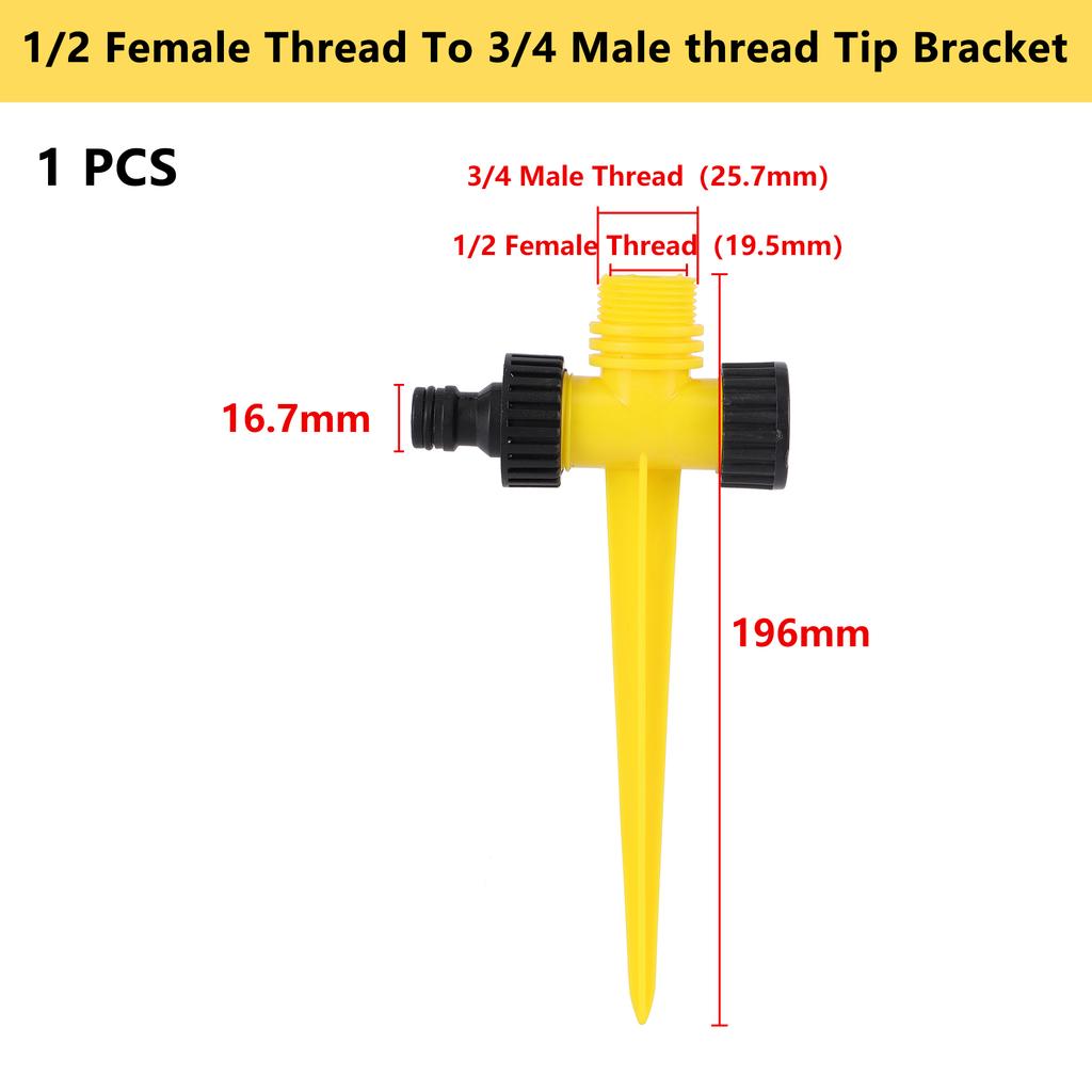 1/2"3/4" 360 Degree Auto Rotating Sprinkler Lawn Impact Sprinkler Adjustable Agricultural Irrigation Rocker Rotating Sprinkler