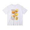 2026 Korean Summer Orange Dopamine Fruit Couple Shortsleeved Tshirt Chic Casual Pure Cotton Breathable Halfsleeved