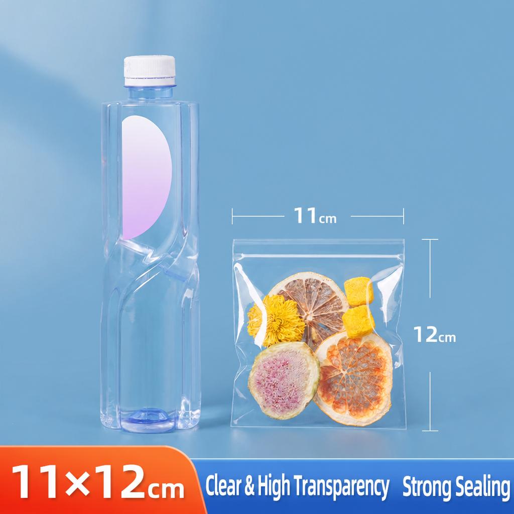 Food Grade PP Ziplock Bags Clear Transparent Self Sealing Pouches for Scented Tea Fruit Dried Food Jewelry Packaging