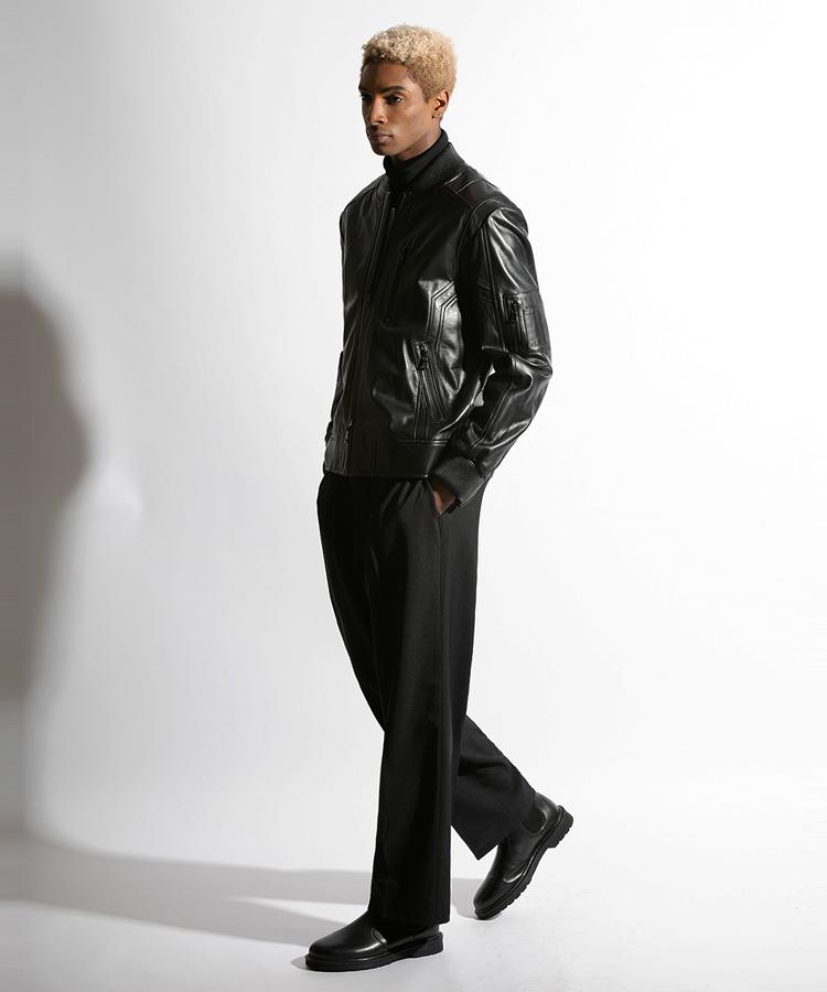 Seuteulaikeu Elegant Pintuck Trousers (Black)