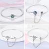 Bracelet 925 Silver Bracelet 17-20CM Love Heart Zircon Original Bracelets Fit Charms Bracelets Jewelry Gifts