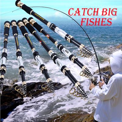 Fishing Rod 1.8m-3.0m,Lightweight Carbon Fiber Rod,Ceramic Guide Ring Not Hurt The Line,Durable Rod