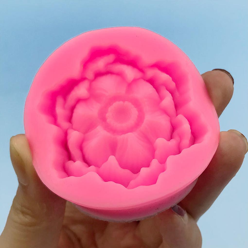 Silicone Lotus Shape Cake Mold Portable Non-stick DIY Home Fondant Chocolate Pudding Baking Mould Molding Tool