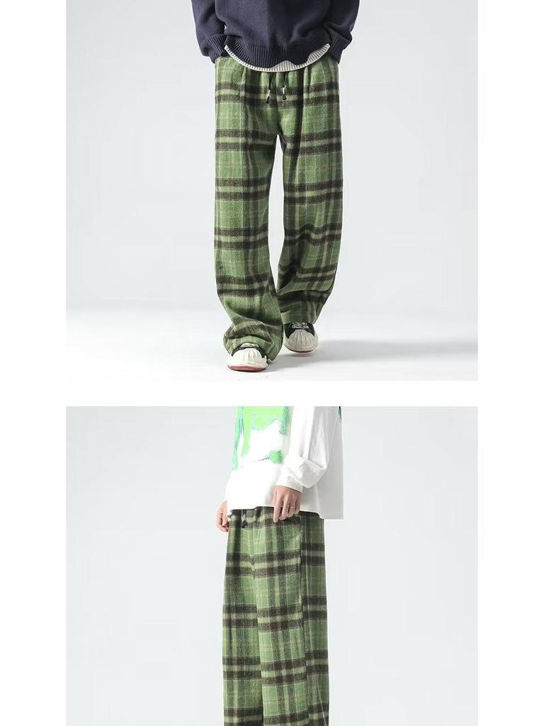 Chlapecké retro kostkované kalhoty s širokými nohavicemi - letní kolekce 2024