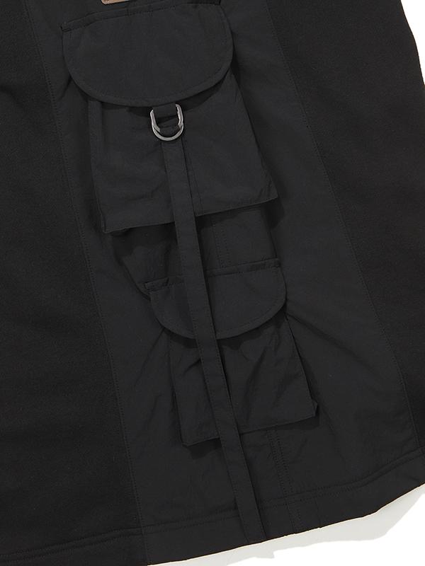 BBC EARTH W Woven Patch Buckle Cargo Skirt_Black
