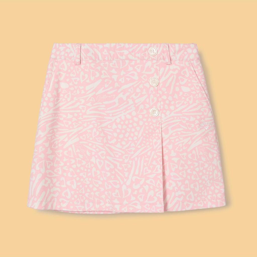 Callaway Stretch Leopard Print Skirt C24228213 Women's 8-Way (Pink, SS, 1091)