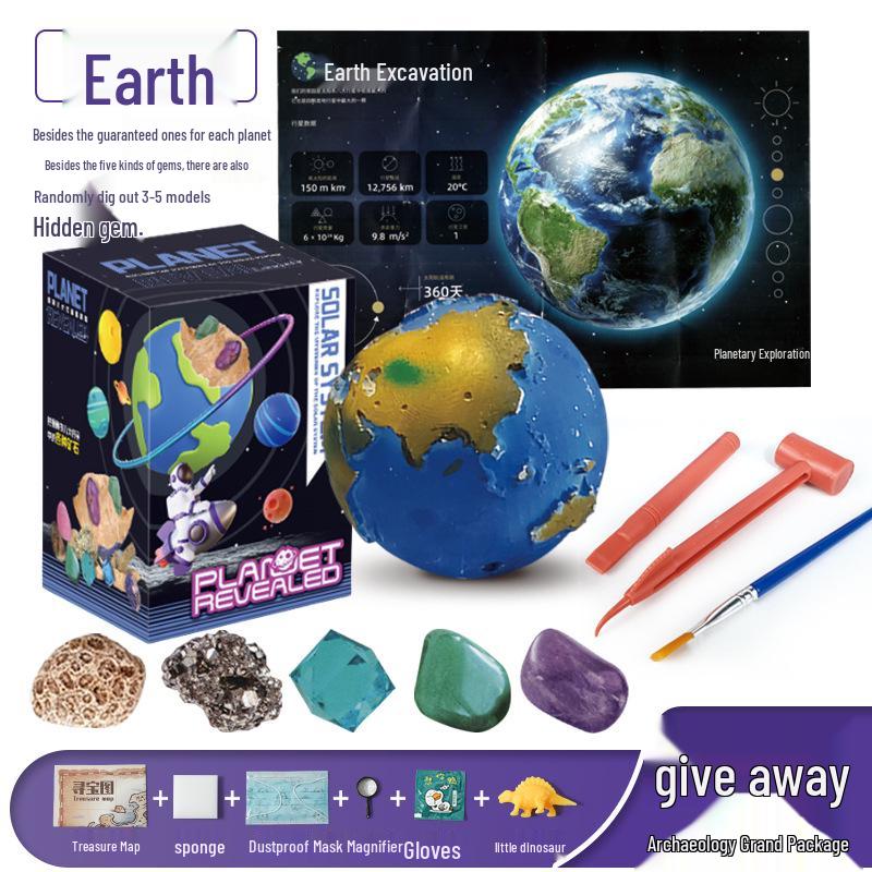 Planet Gem Archaeological Excavation Toy - Educational Treasure Hunt for Kids