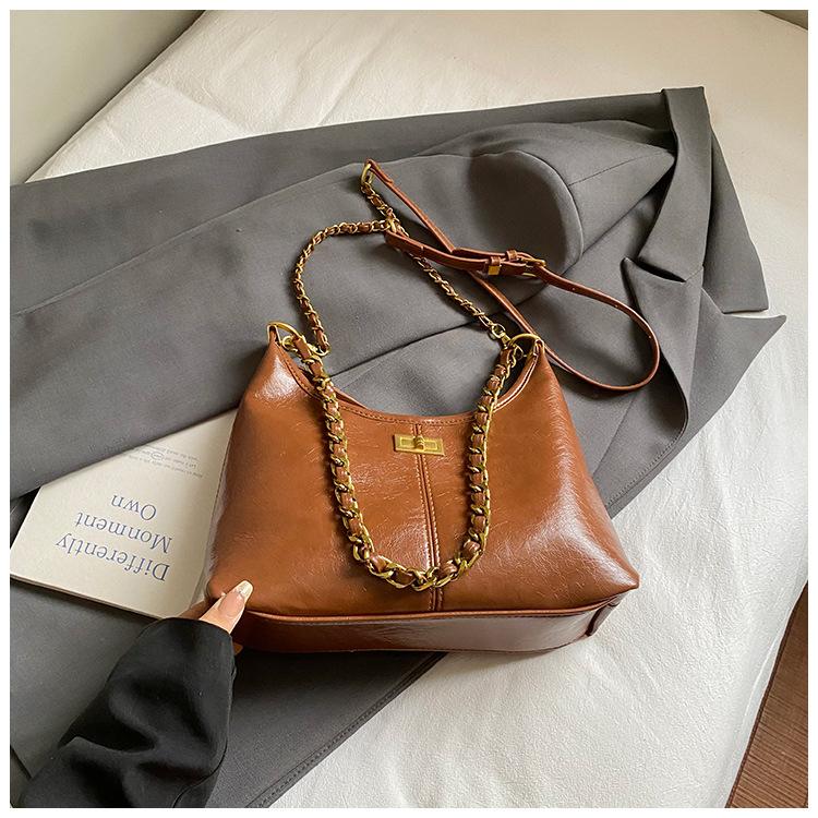 Modische und einfache Tasche, Retro-Umhängetasche, Ketten-Achseltasche