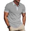 Summer New Men's Polo Shirt Solid Color Lapel Color Matching Short-sleeved Men's Polo Shirt In Stock
