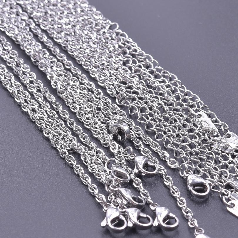 1/10pcs/Lot Silver Color Snake/Beads Chain Necklace Stainless Steel Chains For Women Men Accessories DIY Jewelry Making Choker