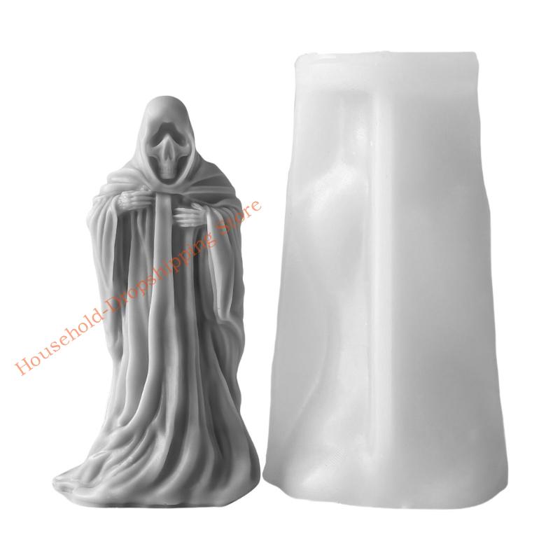 85AD Flexible Skull Mould for Craft Halloweens Decoration Soap Baking Tool