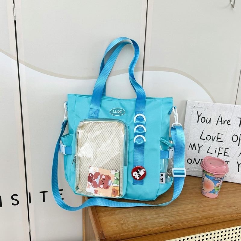 Vielseitige Tragetasche, transparente Schultertasche, Rucksack, Nachhilfetasche mit großem Fassungsvermögen, Umhängetasche.