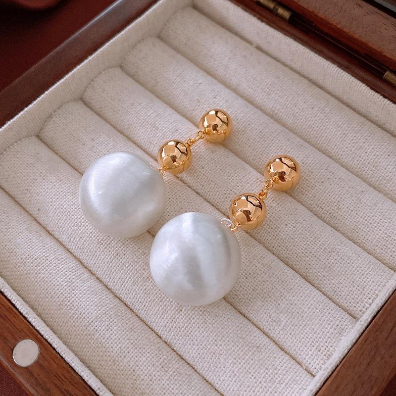 Planet Letter Silver Needle Earrings Niche Stud Earrings Light Luxury High Sense Versatile Earrings