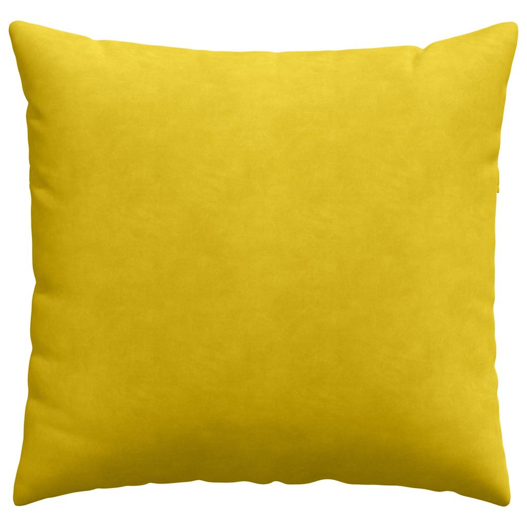 Sofa Cushions 2 pcs Yellow 45 x 45 cm Cord Fabric