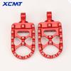 For Harley Dyna Fat Bob Softail Sportster Street Bob Motocross Universal Motorcycle CNC Wide Fat Footpegs 360° Roating Foot Pegs