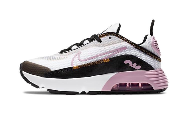 

Nike Air Max 2090 Cushioning Rebound Low top Running Shoes Black White Pink Children Aged 3 7 Years Old CU2093-104 28