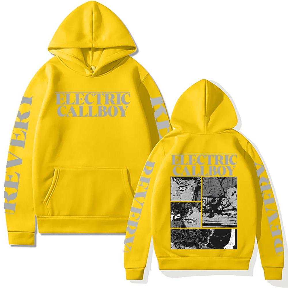 Electric Callboy Revery Paint Hoodie Men's Women's Long Sleeve with Hooded Sweatshirt Vintage Pattern Aesthetic Clothes Pullover