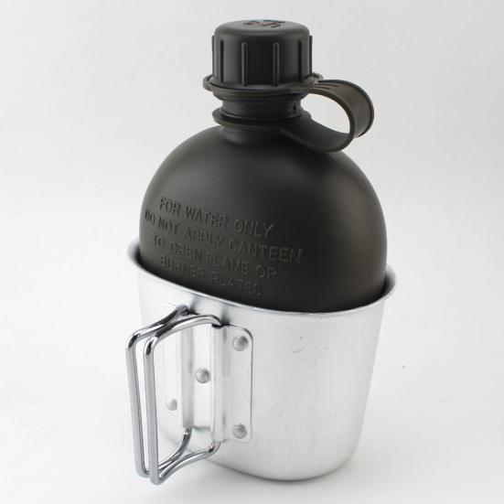 1L Army Military Wasserflasche Camping Wandern Kantinenbecher tragbar für den Außenbereich