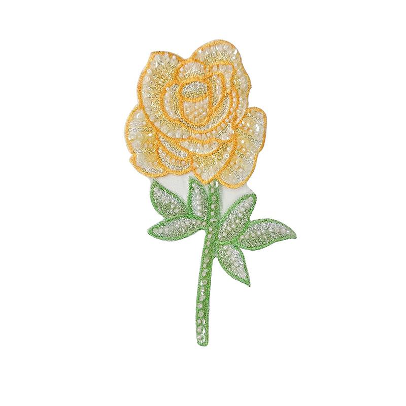 1Pc Garment Accessories Fashion Flower Applique Fabric Sticker Dress Embroidered Sewing DIY Stickers Cheongsam Patch 3D Peony