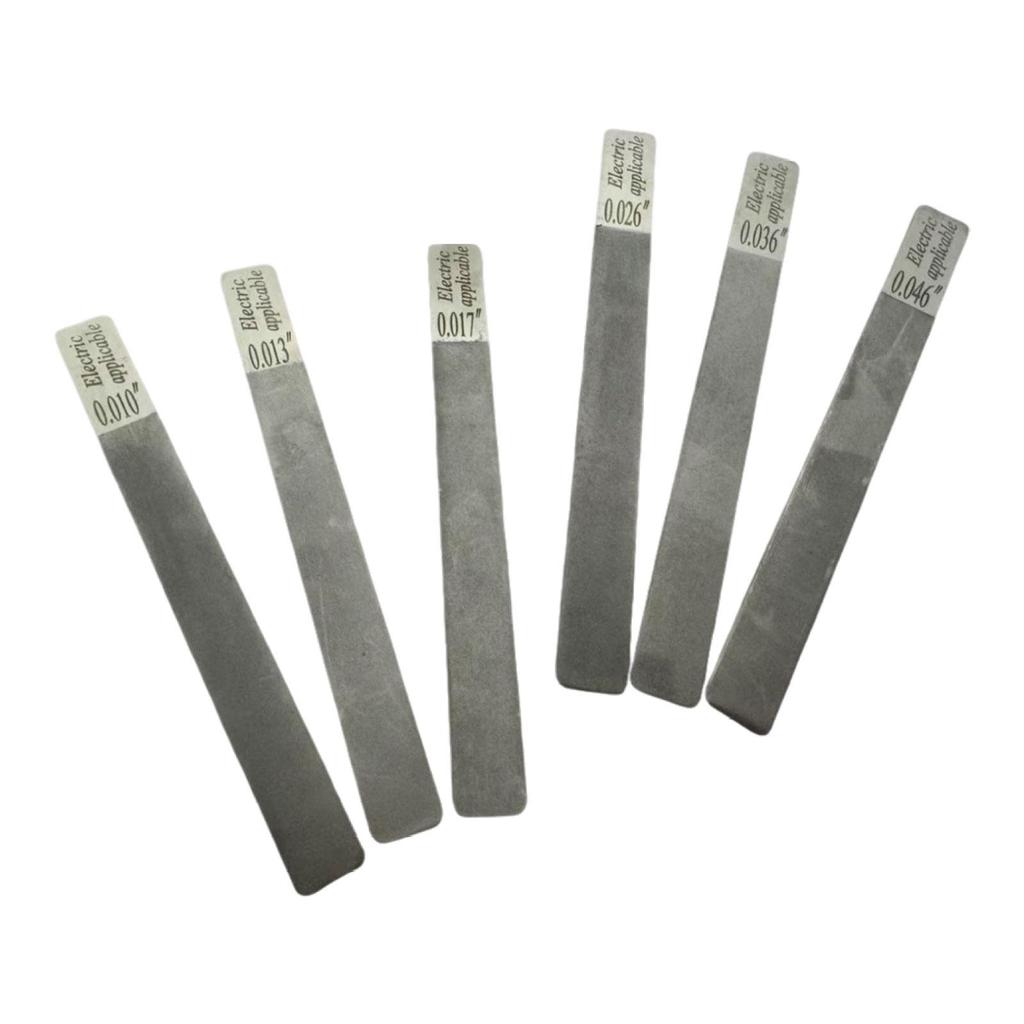 6x Guitar Gauged Nut Slotting File Set,Practical,Sturdy,Luthier,Repairing Tool Kit,Stainless Steel,for Guitar Maintainence ,