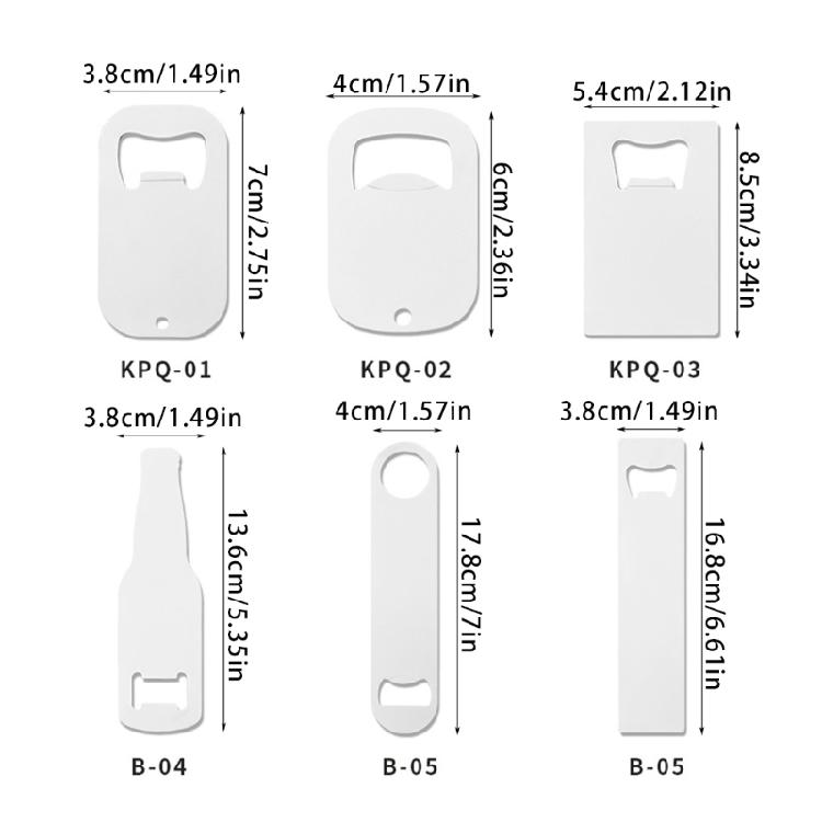5Pcs Heat Transfer Bottle Openers Customizable Beverage Opener Sublimation Blank Can Opener Multifunctional Kitchen Tool
