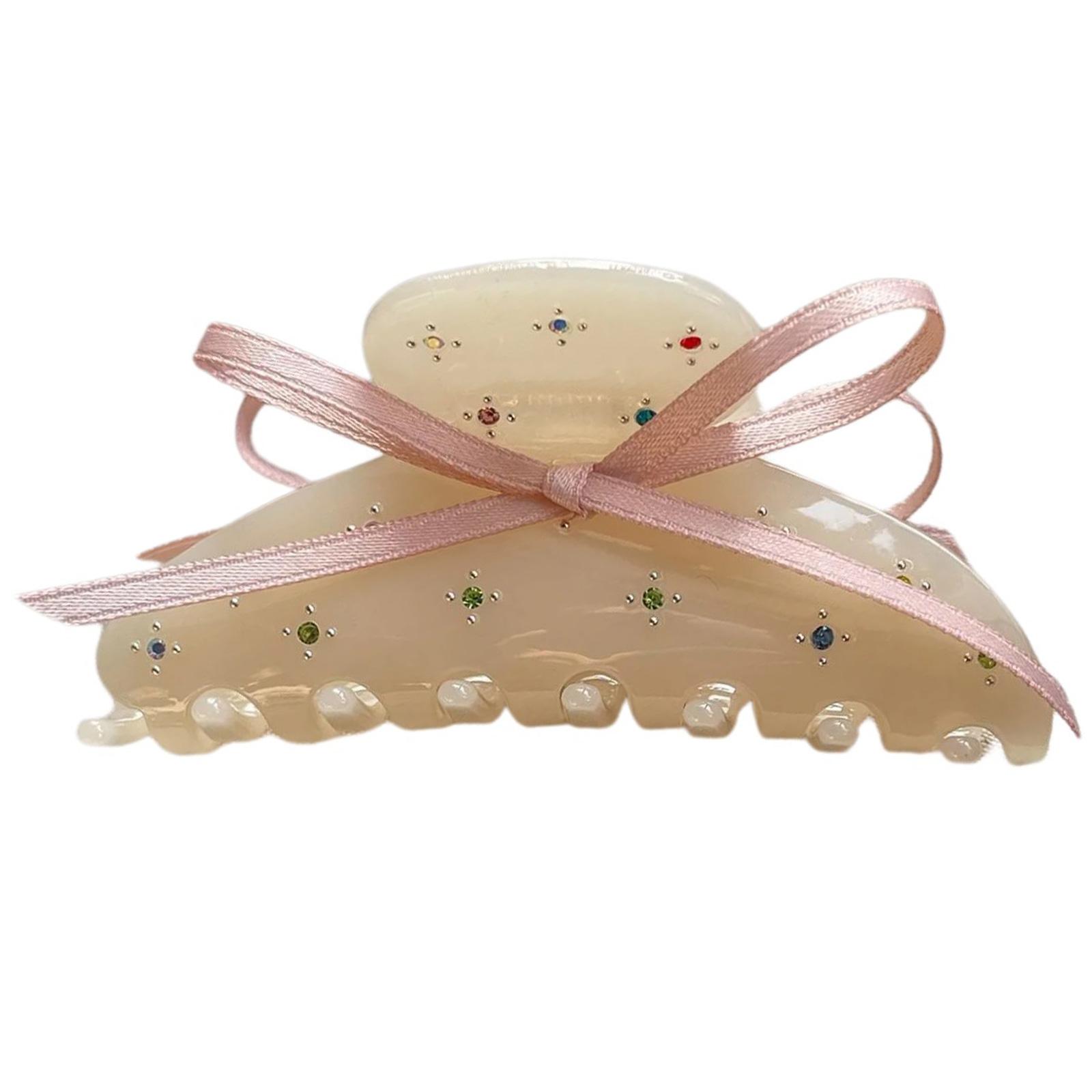 

Милая и модная заколка для волос с лентой, симпатичная заколка-краб, модный головной убор, подходящий для ежедневной укладки волос C