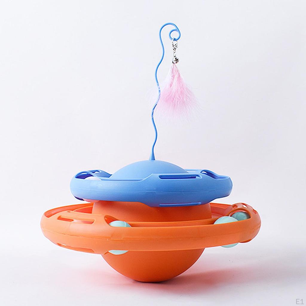 Degree Cat Tumbler Toy Teaser Toys Turntable Teasing Feather