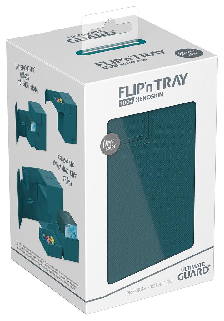 Ultimate Guard Deck Case Xeno Skin Monocolor Petrol Flip`n`Tray 100+