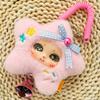 Cartoon Design Lucky Star Plush Keyring Rubber Plush Face Doll Stuffed Plush Toy  Kids