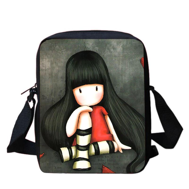 Gorjuss santoro peripheral animation backpack men and women pencil bag meal bag satchel