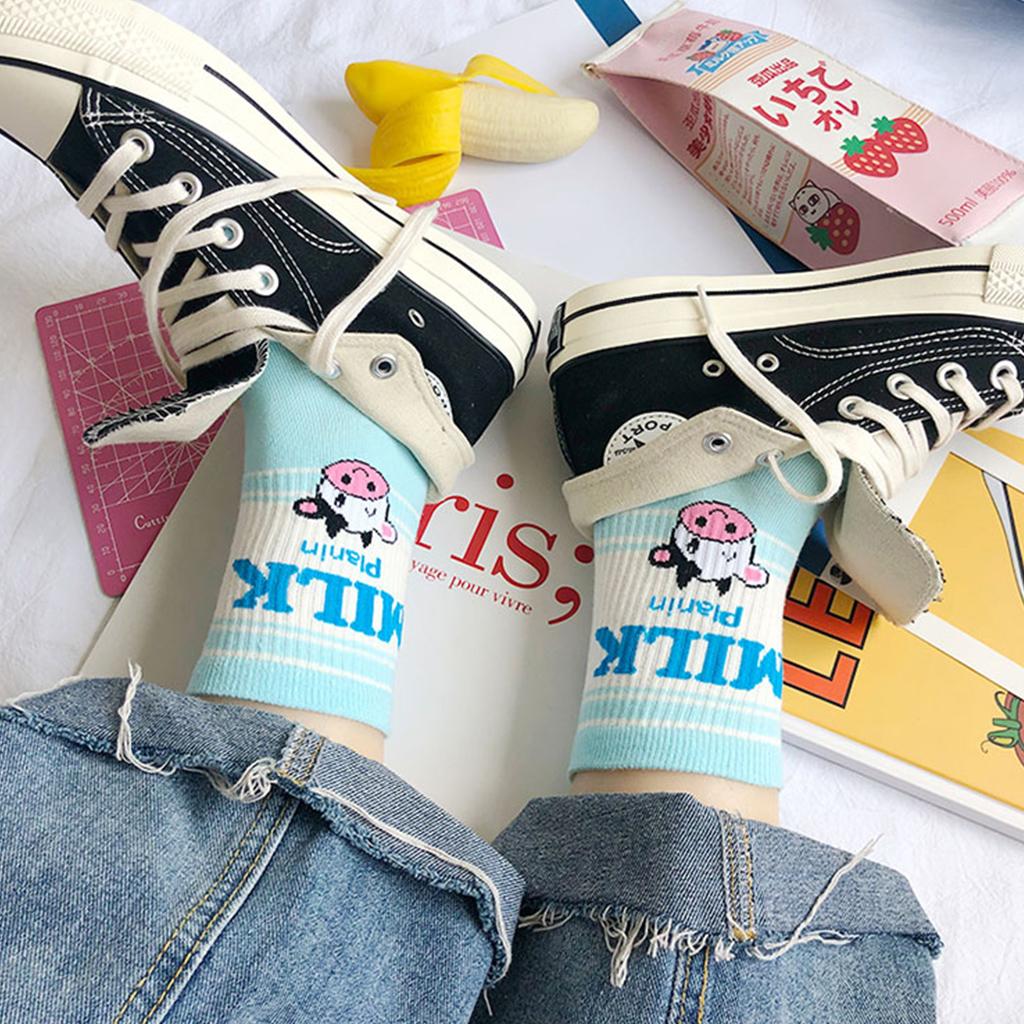 5 P Women's Socks Fruit Socks Fashion Casual Socks Novelty Crew Socks Sweet Cute Fun Socks Cotton Comfortable Socks