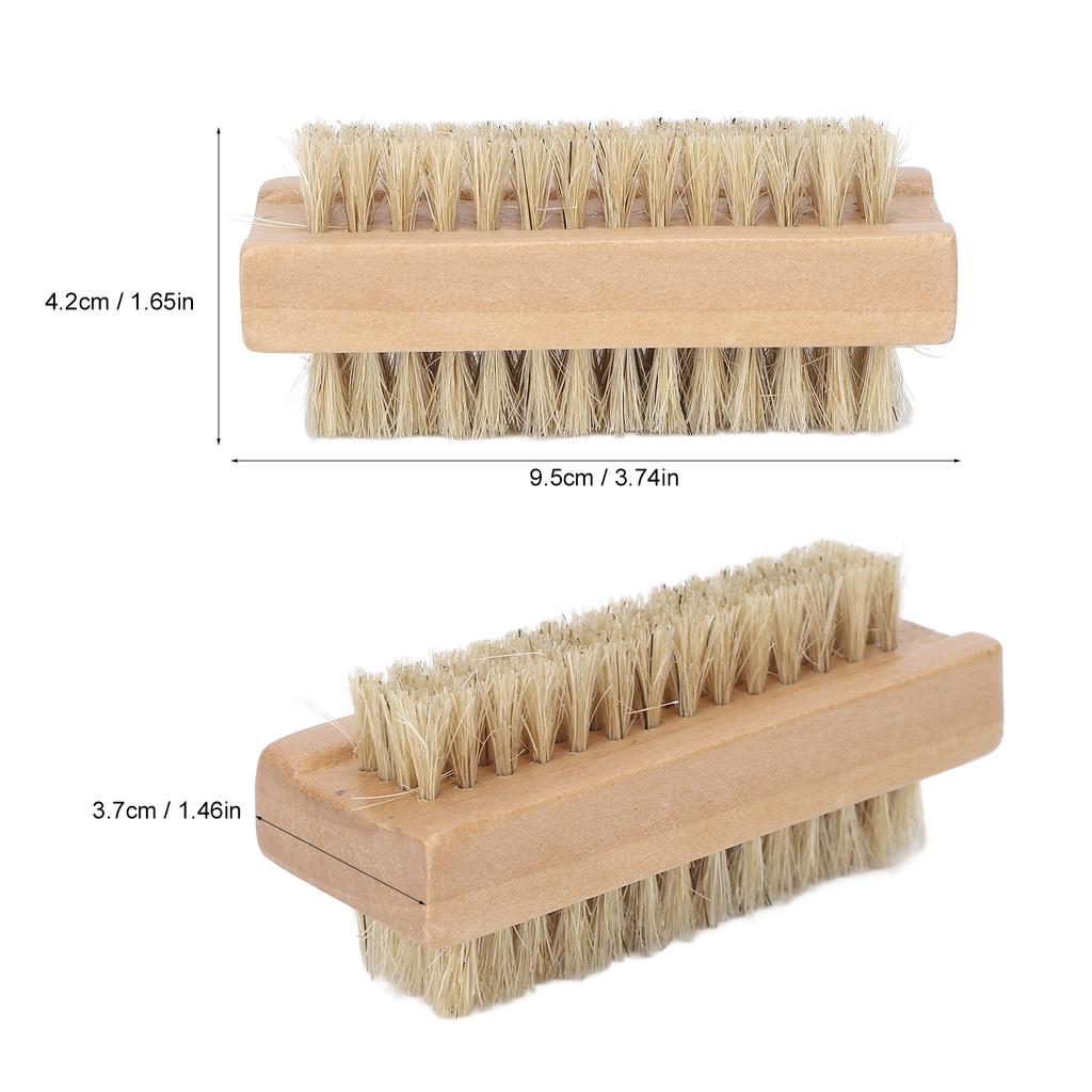 Nail Brush Fingernail Toenail Cuticle Cleaning Double Sides Wooden Manicure Pedicure Brush