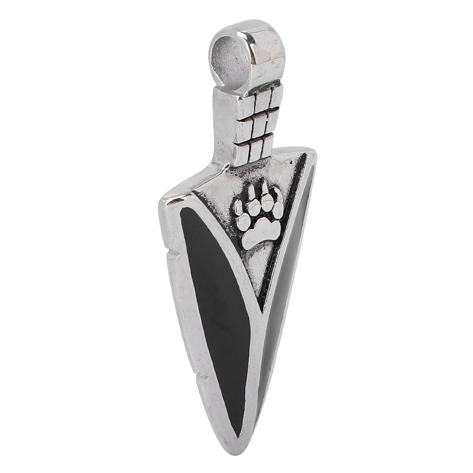 

Подвеска-молния Титановая сталь Наконечник копья Форма Замена Пулер для молнии Бирка для одежды пожилых людей Черный