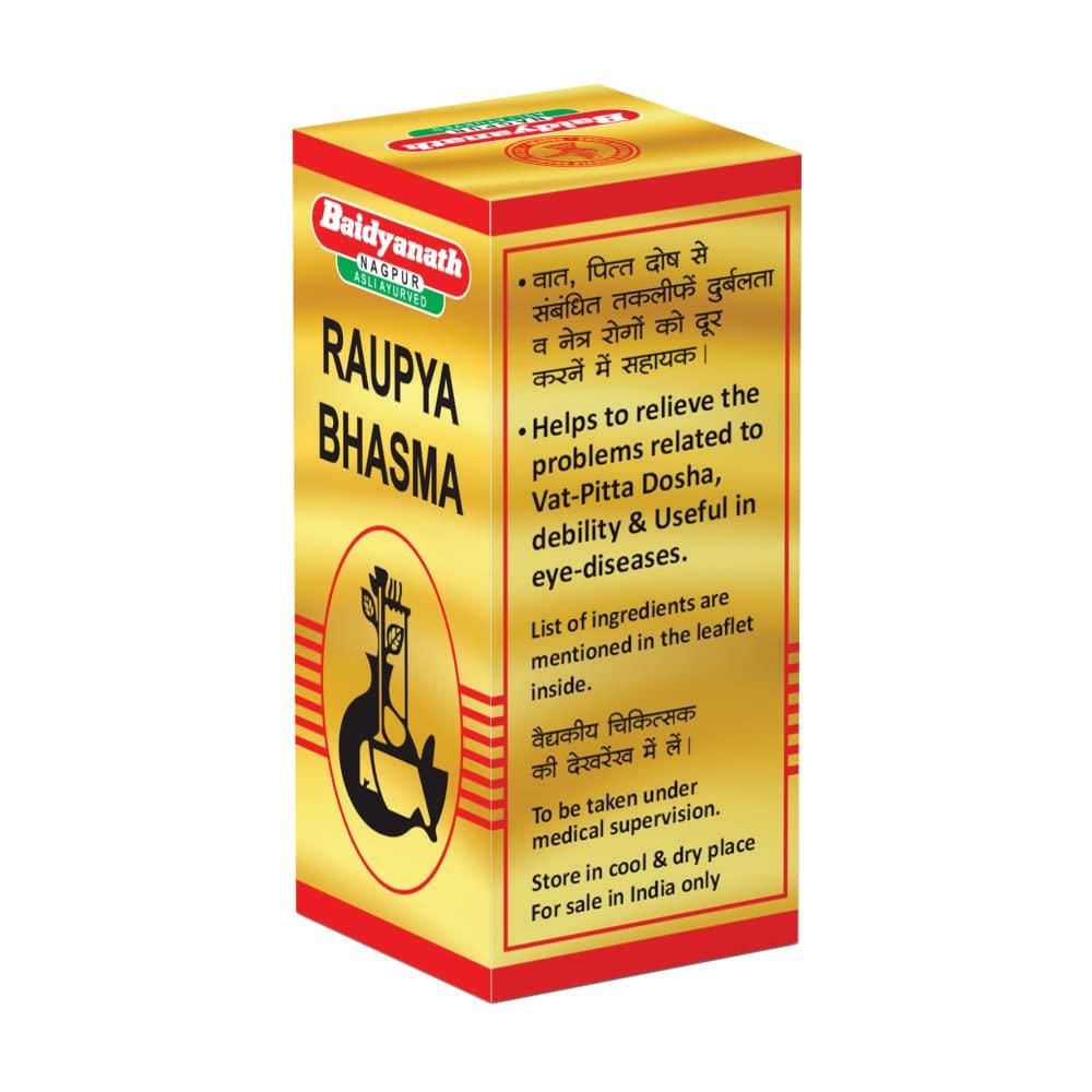 

Baidyanath Roupya Bhasma 1 Gram | Ayurvedic Silver Ash for Balance and Wellness | Traditional Support for Vitality and Eye Health