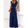 Yyfs Womens Fashion Summer Casual Spring Solid Color Print Sleeveless Vneck Trousers Pants Suits