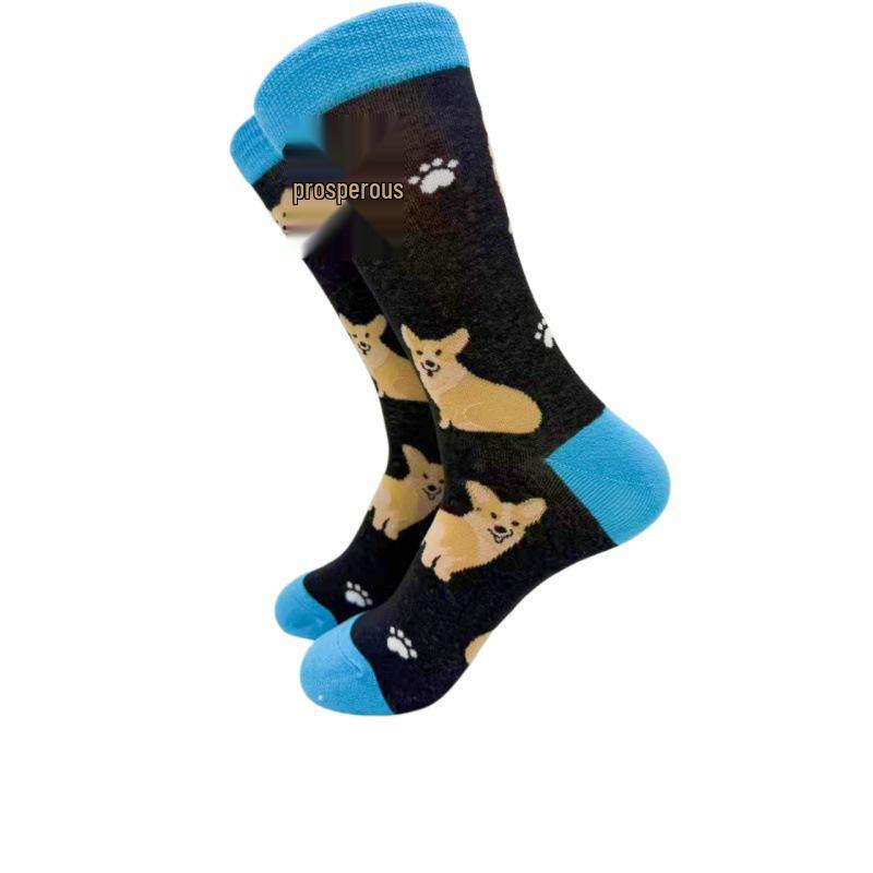 Dámske trendy bavlnené ponožky Fruit Art so strednou rúrou – štýlové, priedušné a teplé na všetky ročné obdobia