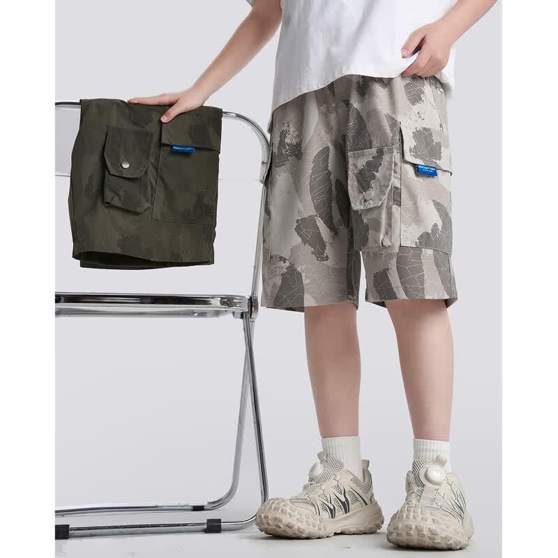 Montagut Boys' Summer Camouflage Cargo Shorts