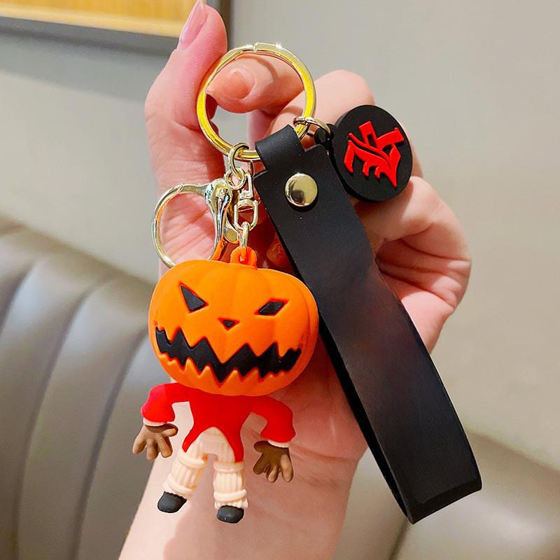 Entzückender Halloween Kürbis Skelett Cartoon Schlüsselanhänger Perfektes Partygeschenk