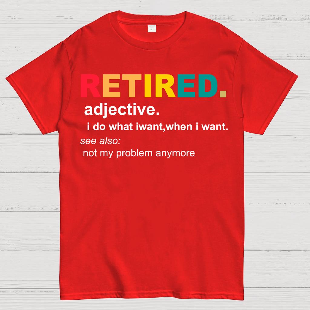 Definition von Rentner, Lustiges Rentner Klassiker Unisex 100% Baumwolle Sommer Lässig Kühl Locker T-Shirt