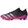 Predator Freak .1 Round Toe Lace-Up AG (Rubber Short Studs) Slip-Resistant Durable Soccer Shoes Men Soccer Shoes Black Pink FZ3751